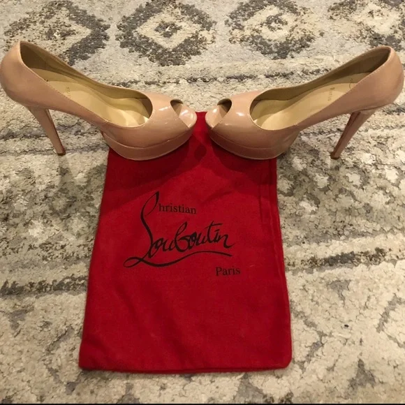 Christian louboutin Nude Platform Peep Toe Pumps - Picture 14 of 15